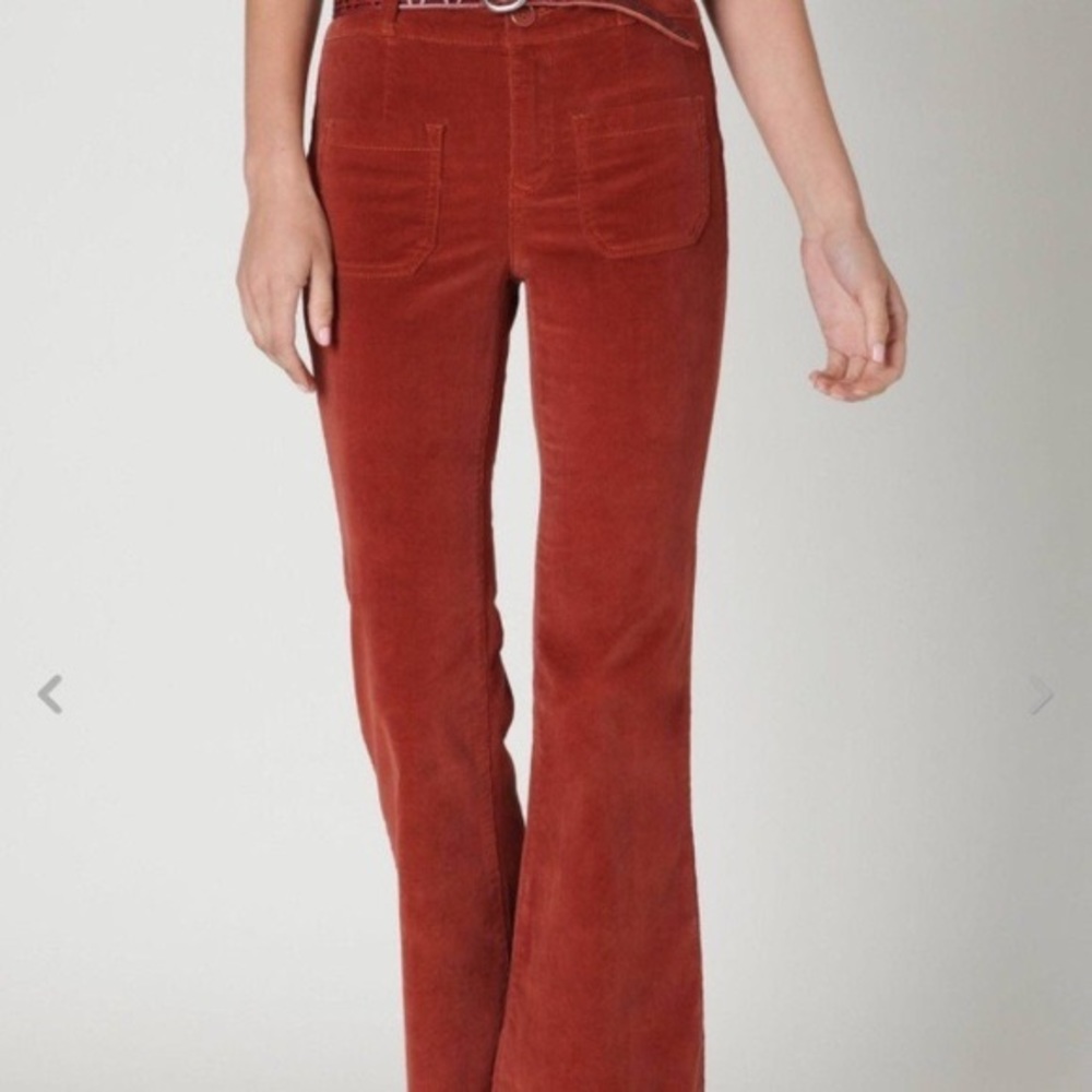 High waisted corduroy flare